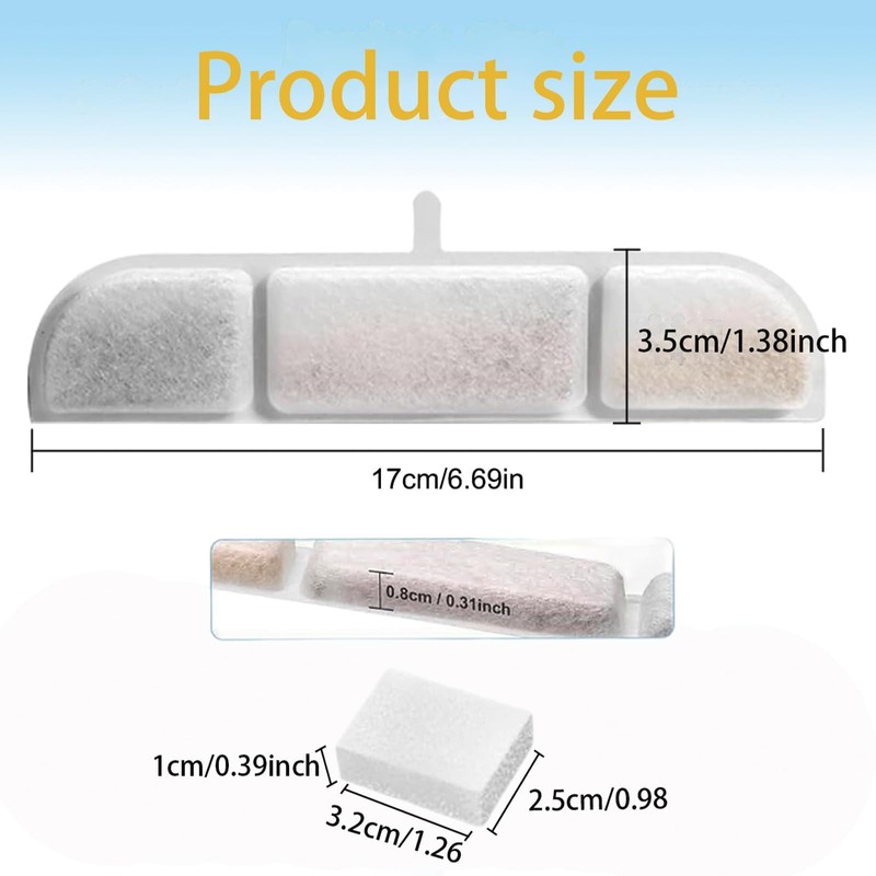 40 Packs Replacement Filters Compatible with Downy Paws Cat Water