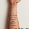 'Motivational Text' Temporary Tattoo - Water Resistant, Skin-Safe, Non-Toxic Transfer