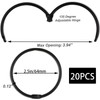 20Pack Shower Curtain Rings,Rust Proof Decorative Metal Circular Shower Curtain