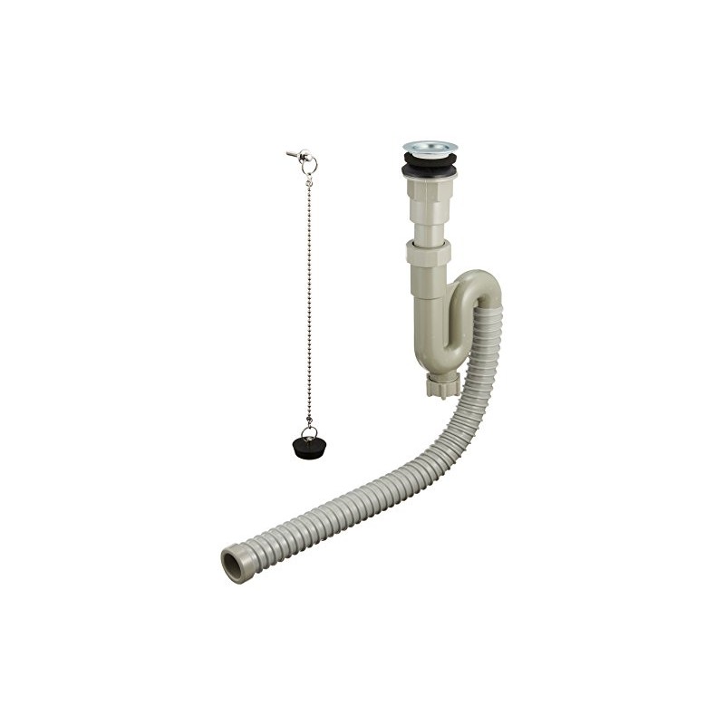 SANEI S-Trap Hose with Overflow, Accordion, Easy Positioning, Pipe Diameter