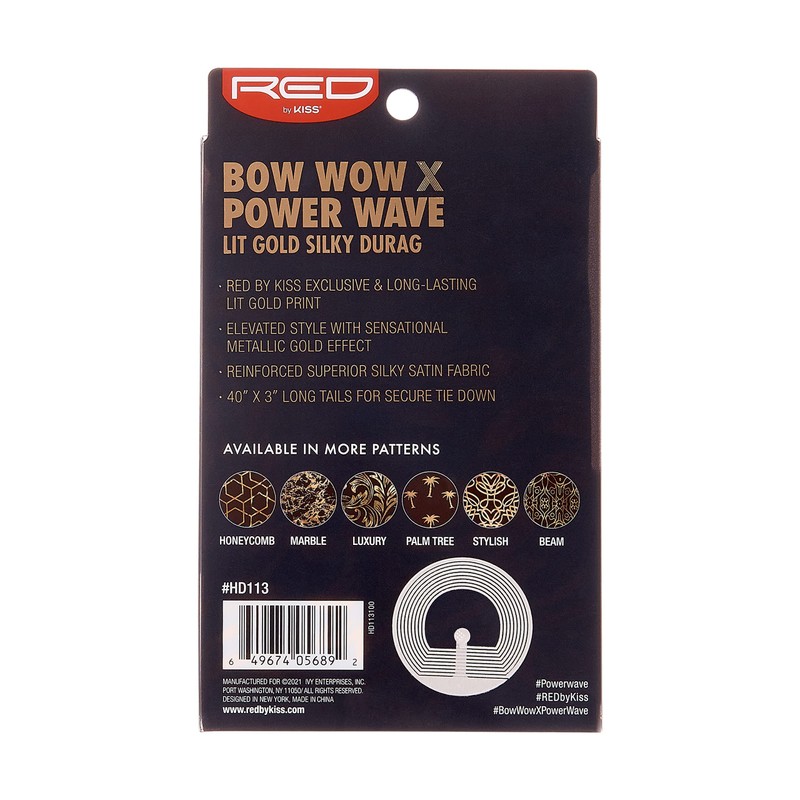 Red by Kiss Bow Wow X Lit Gold Silky Durag
