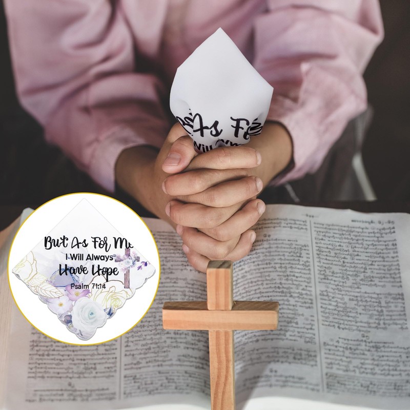 SmoothNovelty 30 Pcs Mother's Day Gift Bible Verse Handkerchiefs Floral