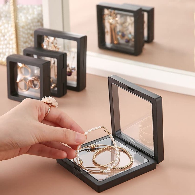 12PCS 3D Floating Frame Display Stand, Jewelry Box, Gift Box,