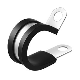 30 abrazaderas de cable de 3/8 pulgadas, abrazaderas de cable con revestimiento de goma de acero inoxidable 304, abrazaderas de tubo