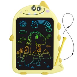 Travel Toys for Toddlers, 10 Inch LCD Writing Tablet for Kids, Dinosaur Drawing Board with Stylus, Erasable Doodle Pad for Airplane, Educational Learning Toy for Ages 2+ Years Old Easter Birthday Gift