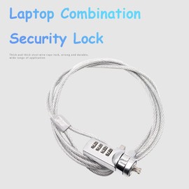 Diyeeni Combination Security Lock Cable, Laptop Security Lock Cable with Four Digit Password, Tablet Lock Security Cable, Laptop Cable Lock Anti Theft