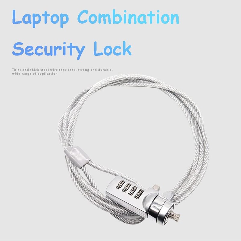 Diyeeni Combination Security Lock Cable, Laptop Security Lock Cable with