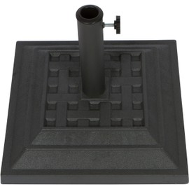 Trademark Innovations Decorative Resin Square Umbrella Base (Gray)