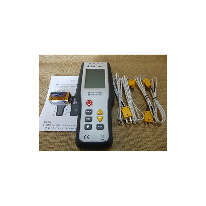 PPLS 4 Channel Digital Thermocouple Thermometer with 8 K Type