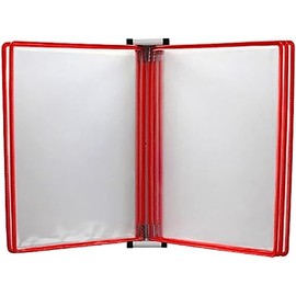 Carpeta de documentos, Carpeta,Carpeta de comparti Carpeta de pared con pantalla A4, A4 [8,26 pulgadas  11,69 pulgadas] 10 bolsillos (color rojo,...  