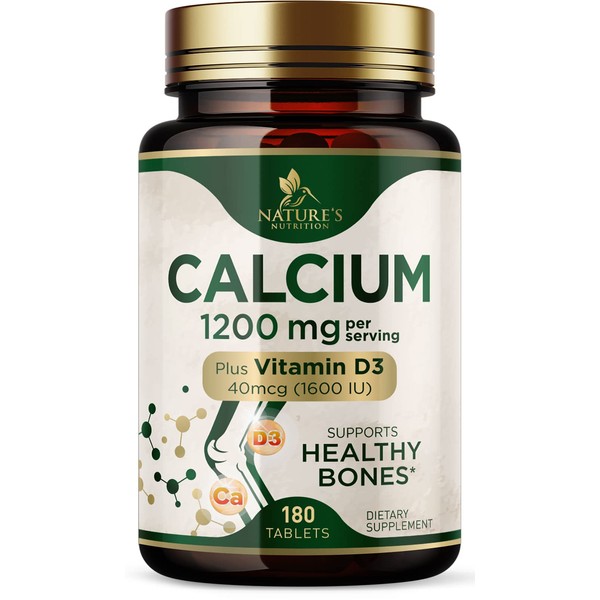 Calcium 1200 mg with Vitamin D3, Calcium Supplement Vitamins, Supports