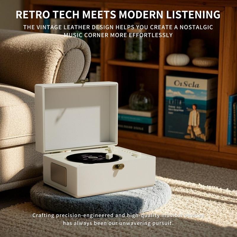 Yintiny Desktop Bluetooth 5.0 CD Player with Speaker, Portable CD