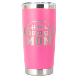 Football Dad & Mom Coffee Tumblers (Pink)