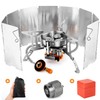 Odoland 6800W Windproof Camp Stove Camping Gas Stove with Windscreen,