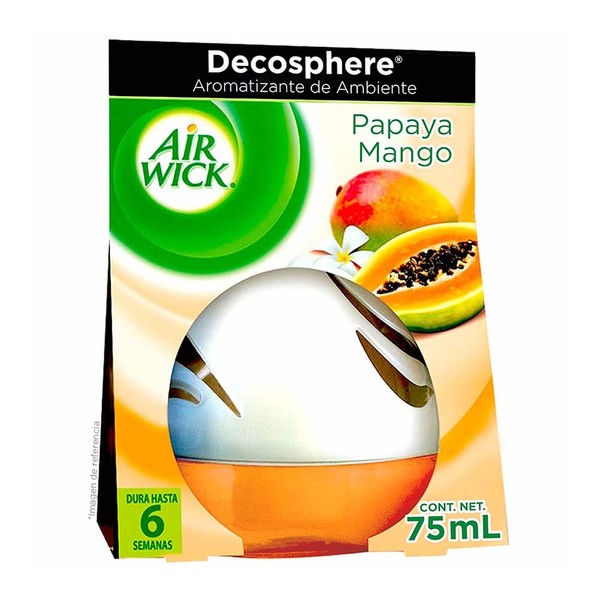 Air Wick Decosphere - Aromatizante de Ambiente, Papaya y Mango, 75 ml
