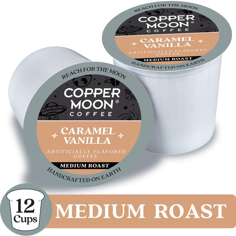 Copper Moon Caramel Vanilla Blend, Medium Roast Coffee Pods Compatible