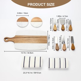 Lxmxgk House Warming Gifts New Home, New House Housewarming Gifts, Unique Housewarming Gift Baskets for New House, First Home Gift, Home Sweet Home Serving Board Coasters for New Home Couple