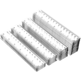 Zonon 100 Pcs 6 Inch Rulers Bulk Clear Plastic Flexible Rulers with Inches and Centimeters Small Straight Ruler First Day of School Gift for Students Back to School Office Supplies