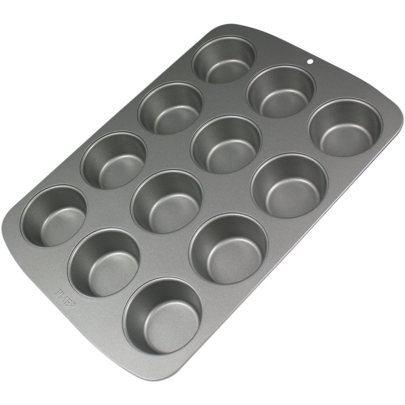 PME CSB110 Carbon Steel Non-Stick 12 Cup Muffin Pan ,