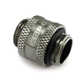 XSPC G1/4" Male to Male Rotary Fitting, Black Chrome