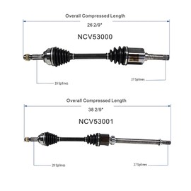 Maxfavor Front CV Axle Shaft Assembly fit for Nissan Rogue Select 2014 2015, L4 2.5L AWD Only, S Sport Utility Models, CV Joint Axle Shaft Front Passenger Driver Side