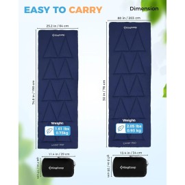 KingCamp Portable Cot Mattress, Lightweight Non-Slip Sleeping Pad for Camping, RV Bunks &