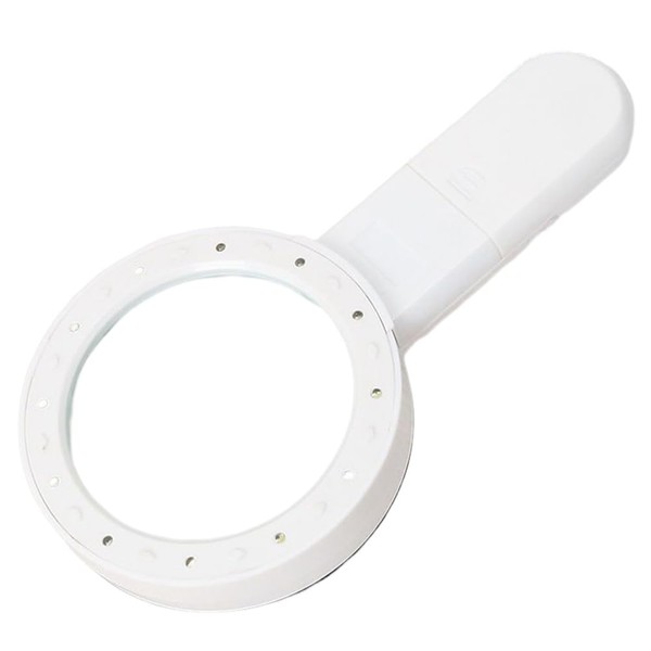Peakloong LED Lighted 30X Handheld Magnifying Glass with Dual Lenses