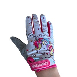 Children's Cycling Gloves for Girls Between 5-8 Years, Size M, Full Finger Cycling Gloves - Summer Cycling Gloves for Holidays, Tours, Finger Protection for Our Little Unicorn