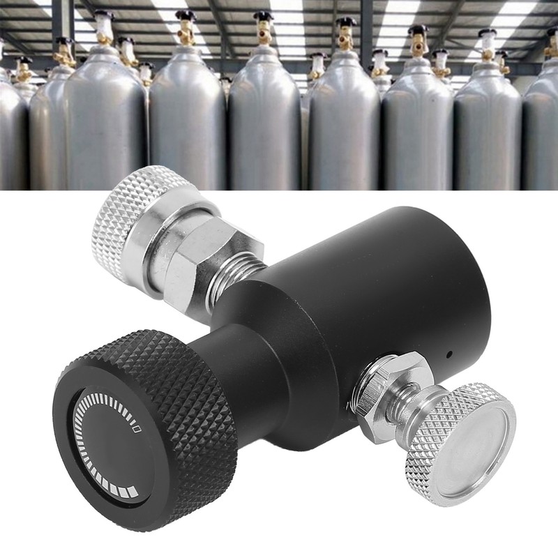 G1/2-14 CO2 Refill Adapter Connector Black Soda ASA Release Valve