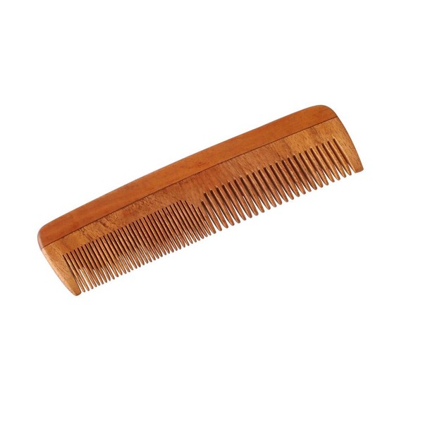 HealthAndYoga(TM) Handcrafted Neem Wood Comb - Anti Dandruff, Non-Static and Eco-friendly- Great for Scalp and Hair Health -7 Coarse-Fine Combo toothed by HealthAndYoga