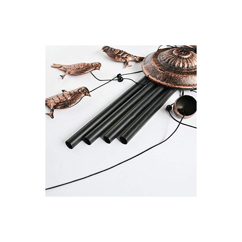 BLESSEDLAND Bird Wind Chime (Wind Chime), 4 Metal Tubes, Wind