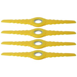 Qblahip Easy-Install Trimmer Blades Set - 4 Yellow SB601RB Replacement Blades Compatible for Sun Joe SB600E/SB601E/SB602E Electric Edgers