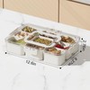 9-Pack Divided Serving Tray with Lid & Handle - Portable