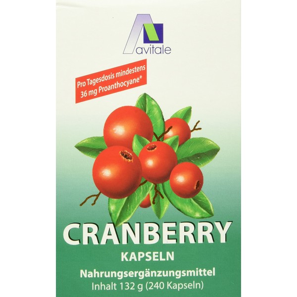 Avitale Cranberry Capsules 400 mg, 132 g, 240 Pieces (Pack of 1)