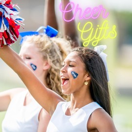 Cheer Earrings - Gold Cheer Jewelry, Gift For Cheerleaders, Cheer Teams, Cheer Moms and Cheer Coaches, Cheerleading Accessories, Stainless Steel, No Gemstone