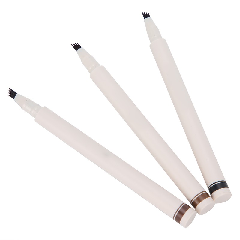 3pcs FOCALLURE Liquid Eyebrow Pencil 4-Fork Eyebrow Pen LongLasting Waterproof