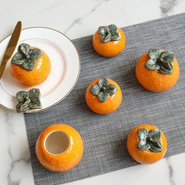 Ceramic Storage Jar Orange Canister Fruit Shape Food Storage Jar Cookie Jar Tabletop or Kitchen Storage Counter Decoration Housewarming Retro Classroom Decor