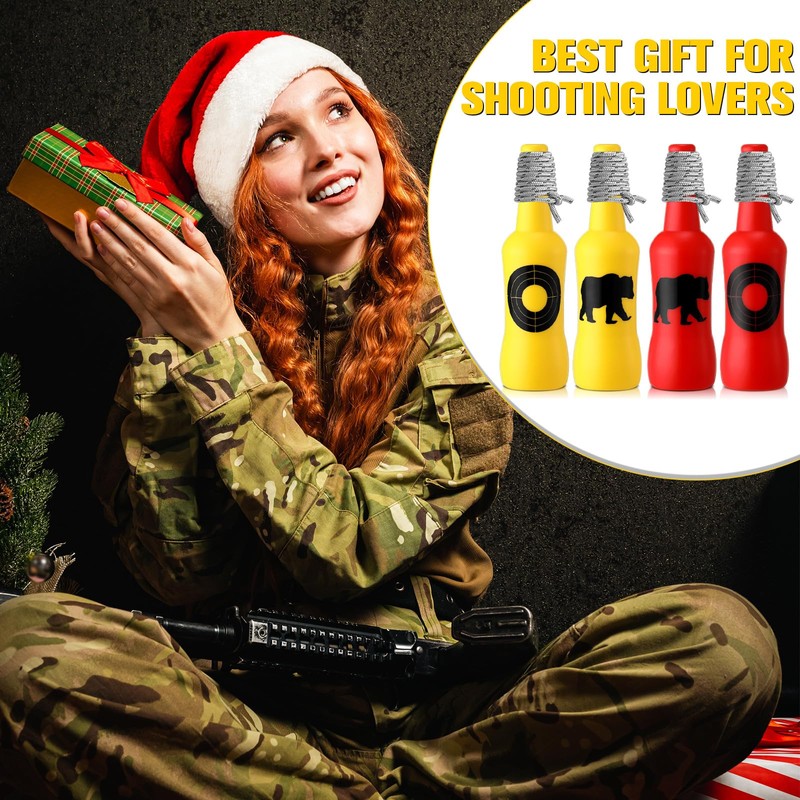 Gemscream 12 Pack Plastic Bottle Targets Shatterproof Bottle with Rope