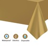Kopokita 2PCS Gold Plastic Tablecloths 54 x 108 Inch, Disposable