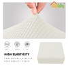 Easy-Going Stretch Square Ottoman Cover 30x30x15inch Cream