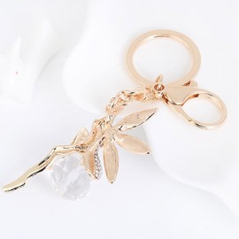 Shining crown - Angle Rhinestone Keychain for Women Sparkling Alloy Bag Purse Decoration Pendant Charm Car Key Chain Cute Bag Accessories (Blue), blue