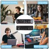 USB Audio Interface, Red 24-Bit/192kHz Plug & Play Recording Sound