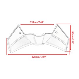 ABCERRS Motorcycle Front Spoiler Winglet Aerodynamic Wing Compatible with MT09 MT-09 SP Y-AMT 2024 2025 Black