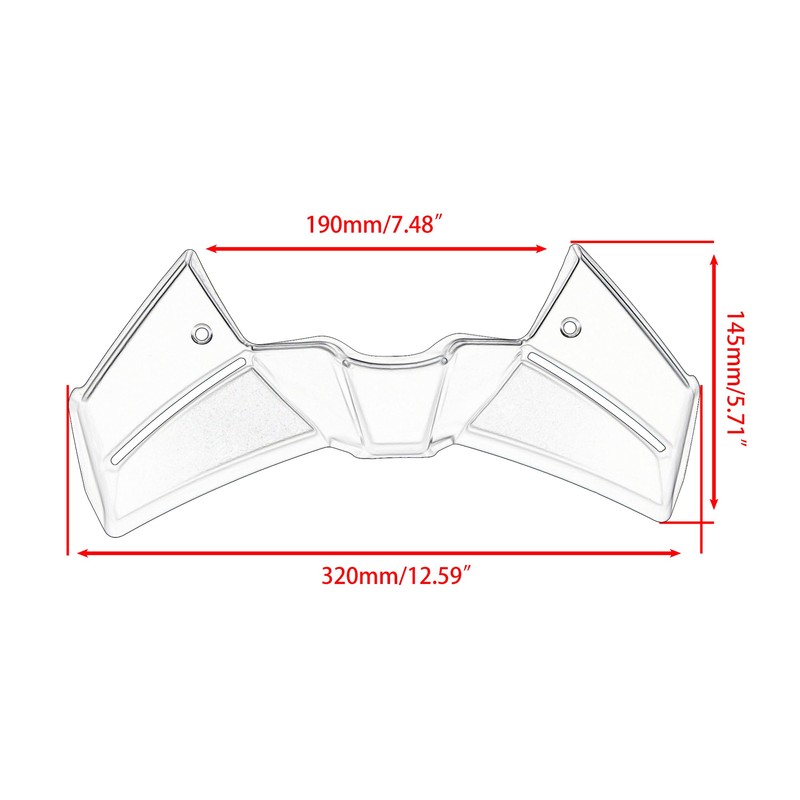 ABCERRS Motorcycle Front Spoiler Winglet Aerodynamic Wing Compatible with MT09