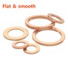 Qrity 20pcs Flat Washers Copper Flat Washers Gasket M6 Copper