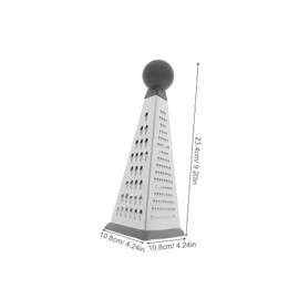 GRIRIW Ergonomic Handle Cheese Grater Set 4 Sides Box Grater for Cheese Vegetable Slicing Shredding for Home Chefs