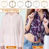 IANFAN 6 Pcs T-Shirt Tie Clips, Fashion Metal Circle Scarf
