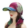 ZLYC Women's Chemo Headwear Brim Visor Hat Beanie Hat, Batik,