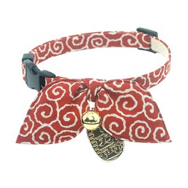 PetSoKoo Bufanda con orejas de conejo, collar de gato con cascabel y colgante de moneda. Estilo japonés único, 100% algodón. Para niña, niño, hombre, mujer, collar de gato lindo