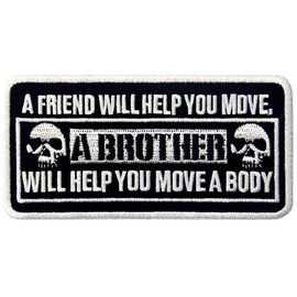Brother Will Help You to Move A Body Tactical Patch Embroidered Morale Applique Iron On Sew On Emblem